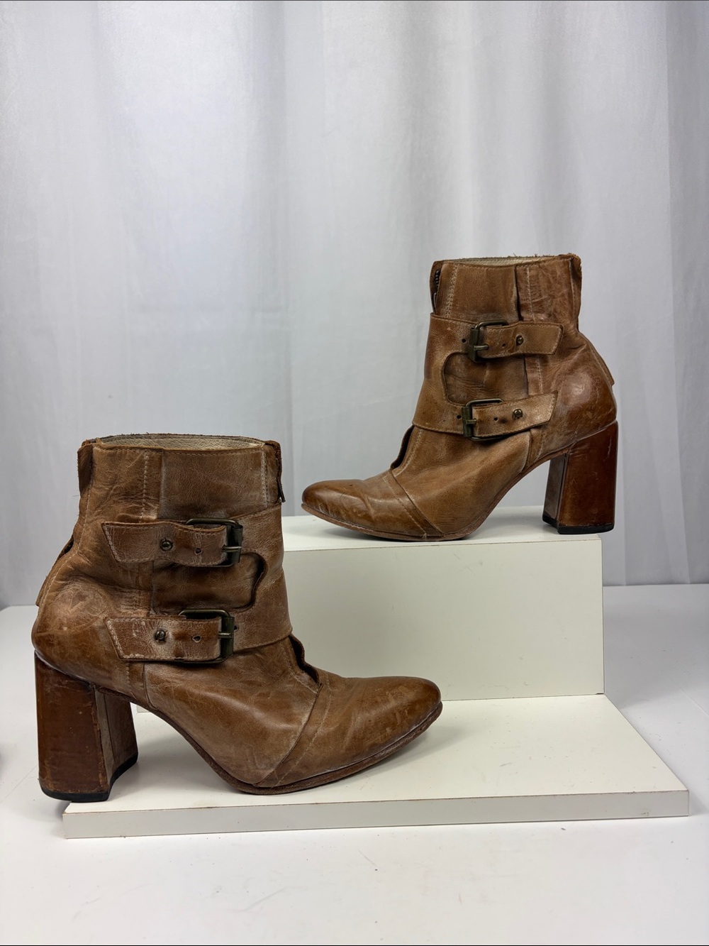 Freebird by Steven Joey Booties in Camel. - Picture 2 of 16